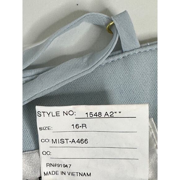 After Six NWT Light Blue Tie-Back Cutout Maxi Dress Side Slit Formal Sexy 16 - Picture 7 of 8